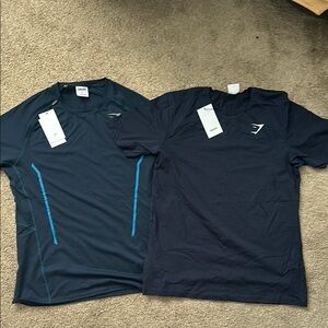 Gymshark Men's Blue T-Shirts workout wear